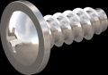 screw for plastic: Screw STS-plus KN6031 4.5x12 - H2 stainless-steel, A2 - 1.4567 Bright-pickled and passivated