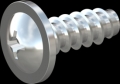 screw for plastic: Screw STS-plus KN6031 4.5x12 - H2 steel, hardened 10.9 zinc-plated 5-7 ?m, baked, blue / transparent passivated