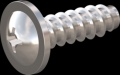screw for plastic: Screw STS-plus KN6031 4.5x14 - H2 stainless-steel, A2 - 1.4567 Bright-pickled and passivated