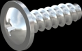 screw for plastic: Screw STS-plus KN6031 4.5x14 - H2 steel, hardened 10.9 zinc-plated 5-7 ?m, baked, blue / transparent passivated