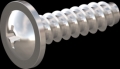 screw for plastic: Screw STS-plus KN6031 4.5x16 - H2 stainless-steel, A2 - 1.4567 Bright-pickled and passivated