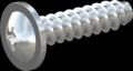 screw for plastic: Screw STS-plus KN6031 4.5x18 - H2 steel, hardened 10.9 zinc-plated 5-7 ?m, baked, blue / transparent passivated