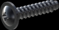screw for plastic: Screw STS-plus KN6031 4.5x20 - H2 steel, hardened 10.9 Zinc-Nickel-plated,  baked, passivated black/ Cr-VI-free, sealed, 720 h until Fe-Corrosion