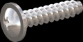 screw for plastic: Screw STS-plus KN6031 4.5x20 - H2 stainless-steel, A2 - 1.4567 Bright-pickled and passivated
