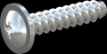 screw for plastic: Screw STS-plus KN6031 4.5x20 - H2 steel, hardened 10.9 zinc-plated 5-7 ?m, baked, blue / transparent passivated