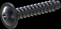 screw for plastic: Screw STS-plus KN6031 4.5x22 - H2 steel, hardened 10.9 Zinc-Nickel-plated,  baked, passivated black/ Cr-VI-free, sealed, 720 h until Fe-Corrosion