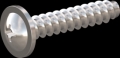 screw for plastic: Screw STS-plus KN6031 4.5x22 - H2 stainless-steel, A2 - 1.4567 Bright-pickled and passivated