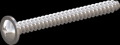 screw for plastic: Screw STS-plus KN6031 4.5x45 - H2 stainless-steel, A2 - 1.4567 Bright-pickled and passivated