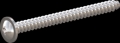 screw for plastic: Screw STS-plus KN6031 4.5x50 - H2 stainless-steel, A2 - 1.4567 Bright-pickled and passivated