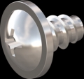 screw for plastic: Screw STS-plus KN6031 5x8 - H2 stainless-steel, A2 - 1.4567 Bright-pickled and passivated