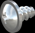 screw for plastic: Screw STS-plus KN6031 5x8 - H2 steel, hardened 10.9 zinc-plated 5-7 ?m, baked, blue / transparent passivated