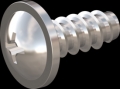 screw for plastic: Screw STS-plus KN6031 5x12 - H2 stainless-steel, A2 - 1.4567 Bright-pickled and passivated