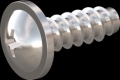screw for plastic: Screw STS-plus KN6031 5x14 - H2 stainless-steel, A2 - 1.4567 Bright-pickled and passivated