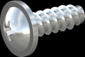 screw for plastic: Screw STS-plus KN6031 5x14 - H2 steel, hardened 10.9 zinc-plated 5-7 ?m, baked, blue / transparent passivated