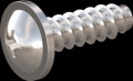 screw for plastic: Screw STS-plus KN6031 5x16 - H2 stainless-steel, A2 - 1.4567 Bright-pickled and passivated