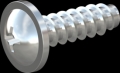 screw for plastic: Screw STS-plus KN6031 5x16 - H2 steel, hardened 10.9 zinc-plated 5-7 ?m, baked, blue / transparent passivated