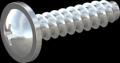 screw for plastic: Screw STS-plus KN6031 5x20 - H2 steel, hardened 10.9 zinc-plated 5-7 ?m, baked, blue / transparent passivated