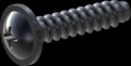 screw for plastic: Screw STS-plus KN6031 5x22 - H2 steel, hardened 10.9 Zinc-Nickel-plated,  baked, passivated black/ Cr-VI-free, sealed, 720 h until Fe-Corrosion