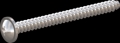screw for plastic: Screw STS-plus KN6031 5x55 - H2 stainless-steel, A2 - 1.4567 Bright-pickled and passivated