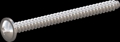 screw for plastic: Screw STS-plus KN6031 5x60 - H2 stainless-steel, A2 - 1.4567 Bright-pickled and passivated