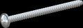 screw for plastic: Screw STS-plus KN6031 5x70 - H2 steel, hardened 10.9 zinc-plated 5-7 ?m, baked, blue / transparent passivated