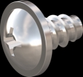 screw for plastic: Screw STS-plus KN6031 6x10 - H3 stainless-steel, A2 - 1.4567 Bright-pickled and passivated