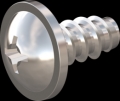screw for plastic: Screw STS-plus KN6031 6x12 - H3 stainless-steel, A2 - 1.4567 Bright-pickled and passivated