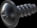 screw for plastic: Screw STS-plus KN6031 6x14 - H3 steel, hardened 10.9 Zinc-Nickel-plated,  baked, passivated black/ Cr-VI-free, sealed, 720 h until Fe-Corrosion