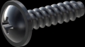 screw for plastic: Screw STS-plus KN6031 6x22 - H3 steel, hardened 10.9 Zinc-Nickel-plated,  baked, passivated black/ Cr-VI-free, sealed, 720 h until Fe-Corrosion