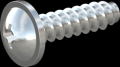 screw for plastic: Screw STS-plus KN6031 6x22 - H3 steel, hardened 10.9 zinc-plated 5-7 ?m, baked, blue / transparent passivated