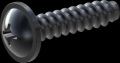 screw for plastic: Screw STS-plus KN6031 6x25 - H3 steel, hardened 10.9 Zinc-Nickel-plated,  baked, passivated black/ Cr-VI-free, sealed, 720 h until Fe-Corrosion
