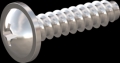 screw for plastic: Screw STS-plus KN6031 6x25 - H3 stainless-steel, A2 - 1.4567 Bright-pickled and passivated