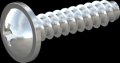 screw for plastic: Screw STS-plus KN6031 6x25 - H3 steel, hardened 10.9 zinc-plated 5-7 ?m, baked, blue / transparent passivated