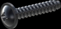 screw for plastic: Screw STS-plus KN6031 6x30 - H3 steel, hardened 10.9 Zinc-Nickel-plated,  baked, passivated black/ Cr-VI-free, sealed, 720 h until Fe-Corrosion