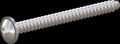 screw for plastic: Screw STS-plus KN6031 6x65 - H3 stainless-steel, A2 - 1.4567 Bright-pickled and passivated