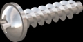 screw for plastic: Screw STS KN1031-Neu 3.5x14 - H2 stainless-steel, A2 - 1.4567 Bright-pickled and passivated
