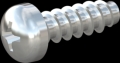 screw for plastic: Screw STS-plus KN6032 2x6 - H1 steel, hardened 10.9 zinc-plated 5-7 ?m, baked, blue / transparent passivated