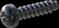 screw for plastic: Screw STS-plus KN6032 2x8 - H1 steel, hardened 10.9 Zinc-Nickel-plated,  baked, passivated black/ Cr-VI-free, sealed, 720 h until Fe-Corrosion