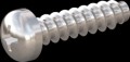 screw for plastic: Screw STS-plus KN6032 2x8 - H1 stainless-steel, A2 - 1.4567 Bright-pickled and passivated