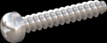 screw for plastic: Screw STS-plus KN6032 2x12 - H1 stainless-steel, A2 - 1.4567 Bright-pickled and passivated