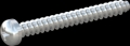 screw for plastic: Screw STS-plus KN6032 2x18 - H1 steel, hardened 10.9 zinc-plated 5-7 ?m, baked, blue / transparent passivated
