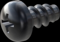 screw for plastic: Screw STS-plus KN6032 2.2x4 - H1 steel, hardened 10.9 Zinc-Nickel-plated,  baked, passivated black/ Cr-VI-free, sealed, 720 h until Fe-Corrosion
