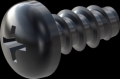 screw for plastic: Screw STS-plus KN6032 2.2x4.5 - H1 steel, hardened 10.9 Zinc-Nickel-plated,  baked, passivated black/ Cr-VI-free, sealed, 720 h until Fe-Corrosion