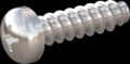 screw for plastic: Screw STS-plus KN6032 2.2x8 - H1 stainless-steel, A2 - 1.4567 Bright-pickled and passivated