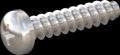 screw for plastic: Screw STS-plus KN6032 2.2x10 - H1 stainless-steel, A2 - 1.4567 Bright-pickled and passivated