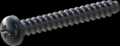 screw for plastic: Screw STS-plus KN6032 2.2x16 - H1 steel, hardened 10.9 Zinc-Nickel-plated,  baked, passivated black/ Cr-VI-free, sealed, 720 h until Fe-Corrosion