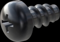 screw for plastic: Screw STS-plus KN6032 2.5x4.5 - H1 steel, hardened 10.9 Zinc-Nickel-plated,  baked, passivated black/ Cr-VI-free, sealed, 720 h until Fe-Corrosion