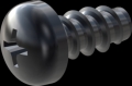 screw for plastic: Screw STS-plus KN6032 2.5x5 - H1 steel, hardened 10.9 Zinc-Nickel-plated,  baked, passivated black/ Cr-VI-free, sealed, 720 h until Fe-Corrosion