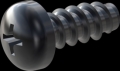 screw for plastic: Screw STS-plus KN6032 2.5x6 - H1 steel, hardened 10.9 Zinc-Nickel-plated,  baked, passivated black/ Cr-VI-free, sealed, 720 h until Fe-Corrosion
