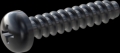screw for plastic: Screw STS-plus KN6032 2.5x12 - H1 steel, hardened 10.9 Zinc-Nickel-plated,  baked, passivated black/ Cr-VI-free, sealed, 720 h until Fe-Corrosion